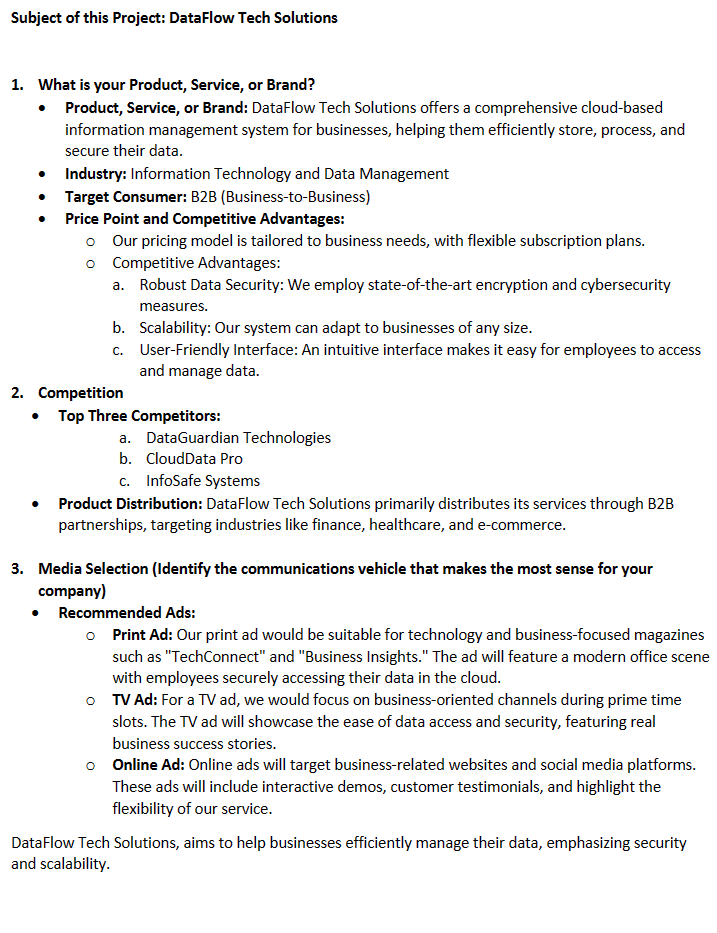 this assignment is the Company you identified in the Business Plan Development