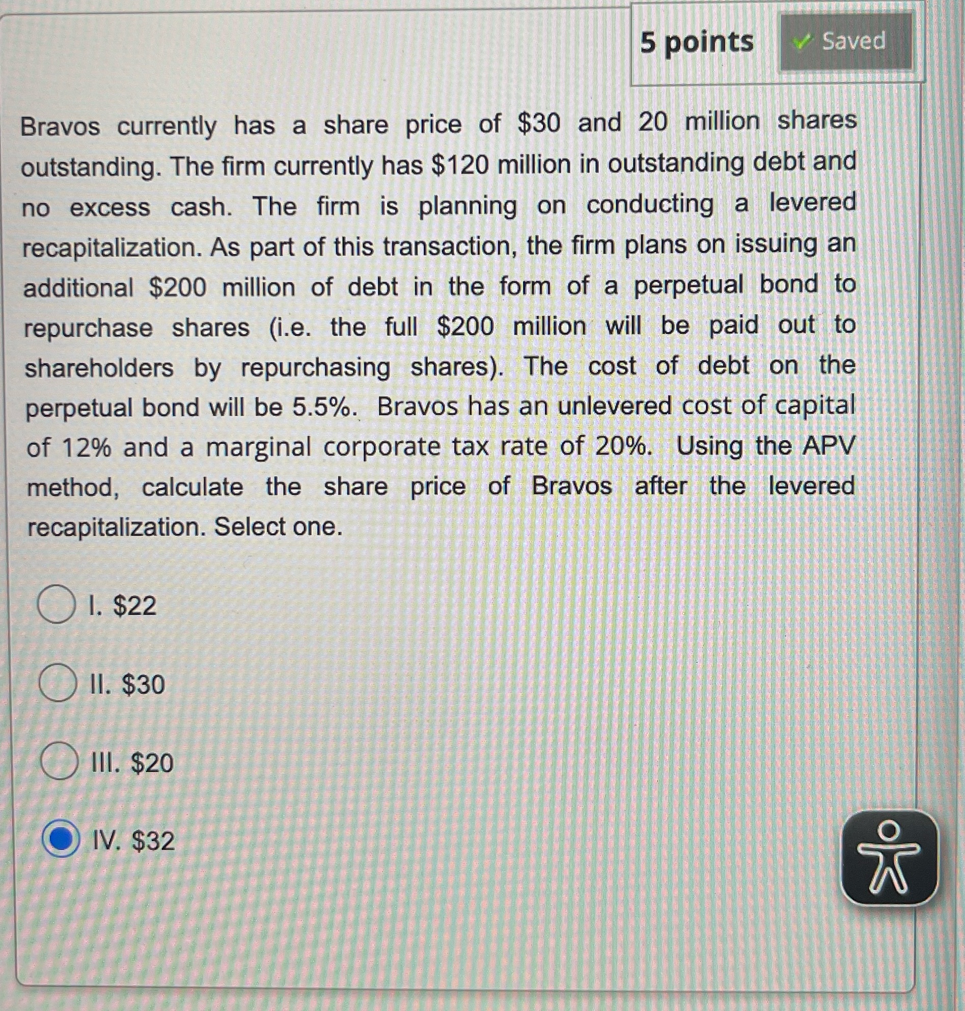 Looking to check work, other answer don't seem right 5 points Saved