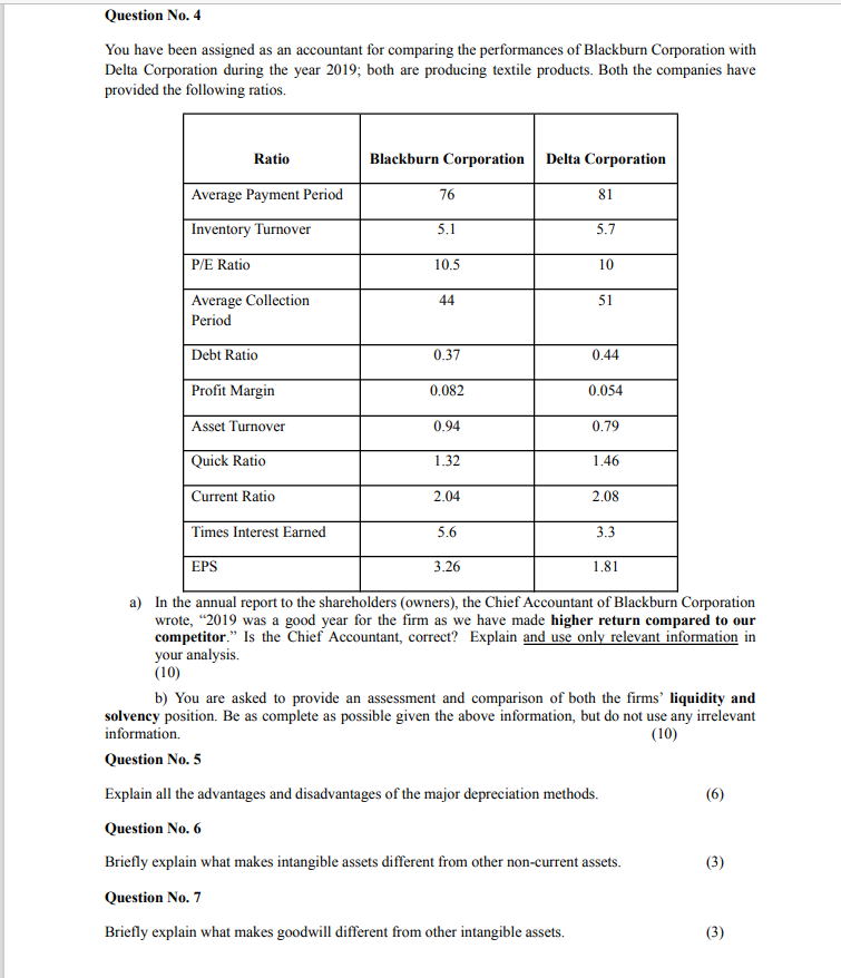 Please solve these questions. It's for my assignment. Question No. 4 You