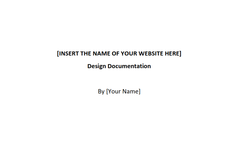 Concept Art {optional} ....... . . Market AnalySIs [optional] Functional Specification ...............