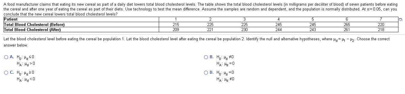 how do you do longhandt test statistic and critical value(s) A food