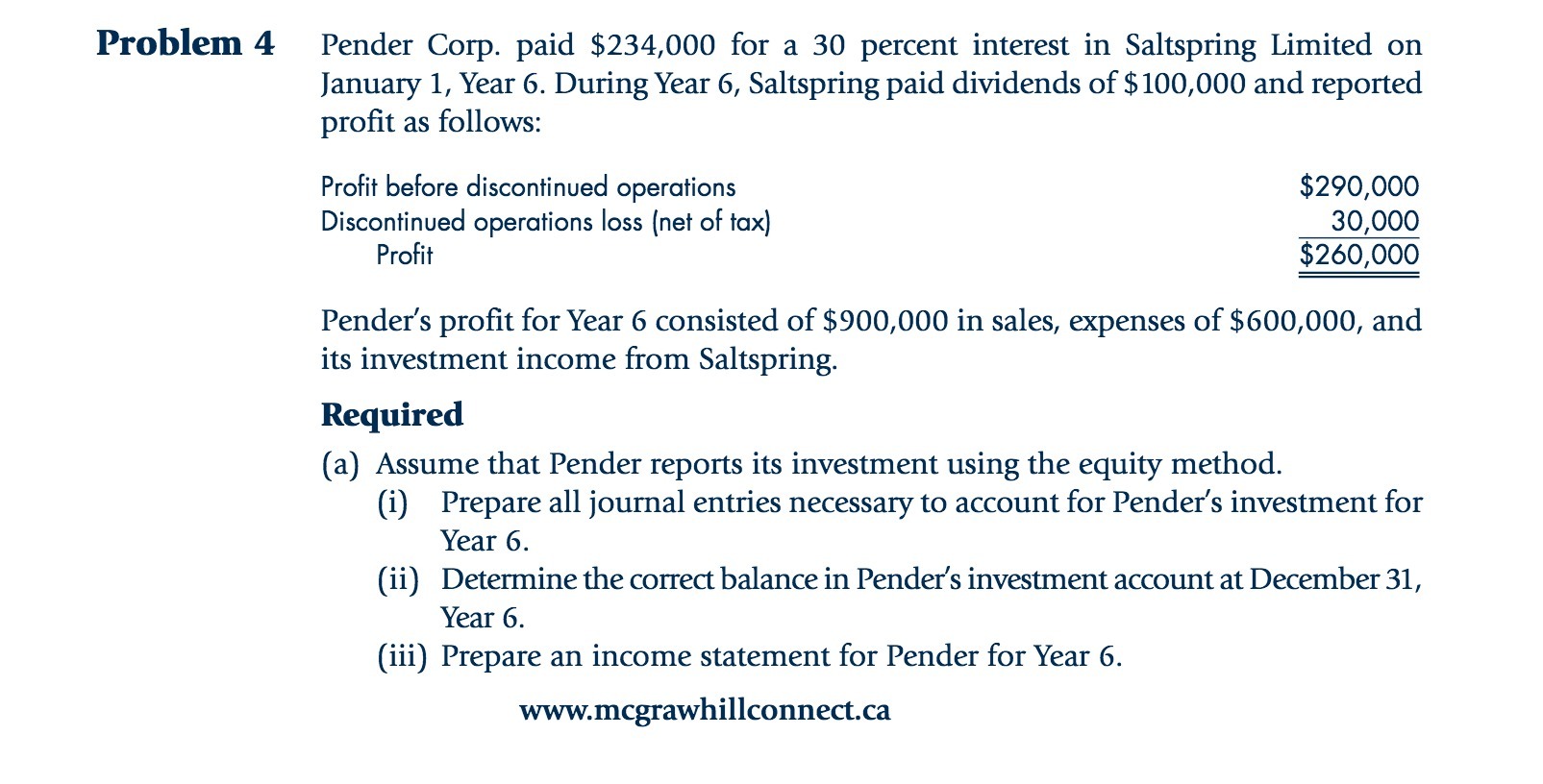  Problem 4 Pender Corp . paid $234 ,000 for a 30