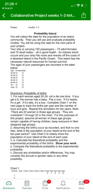 your project. Your ship is carrying 150 passengers - 75 adult females