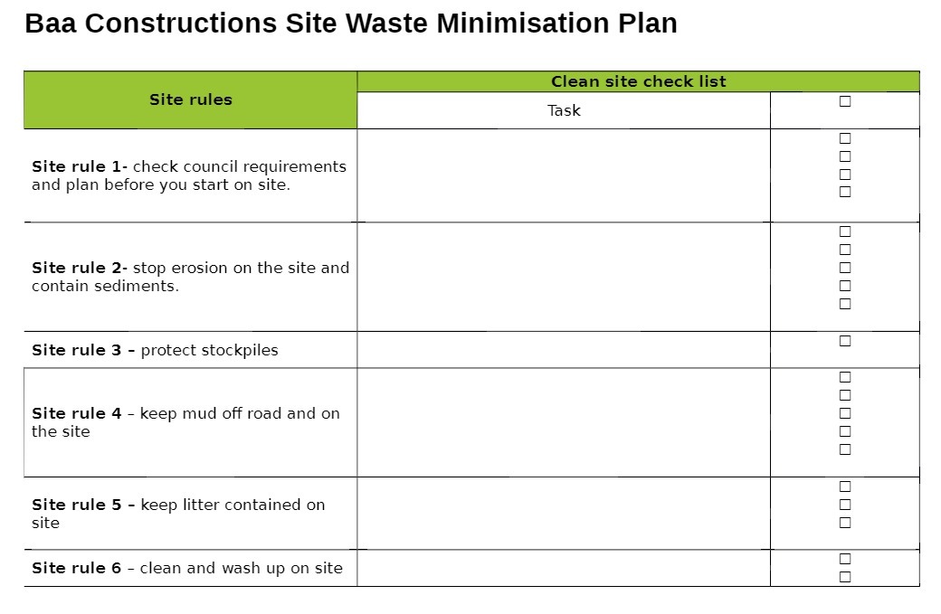 1- check council requirements E and plan before you start on site.