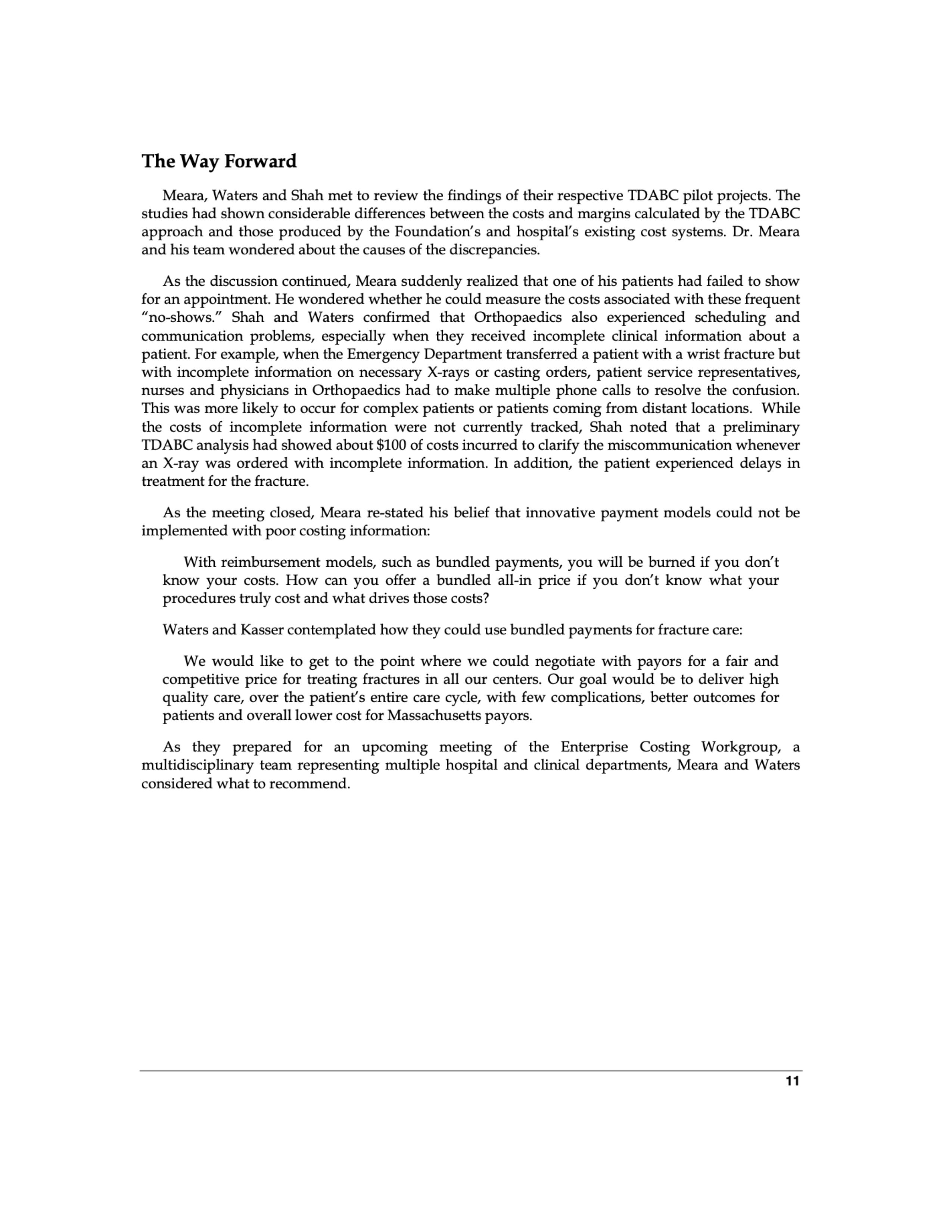 Provide a clear recommendation(s) with action plan(s) for BCH. Provide a quantitative