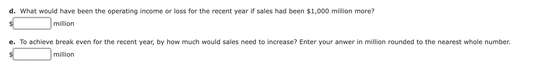 selling, and admin. expenses 2,600 Other expense 340 Total expenses (17,340) Operating