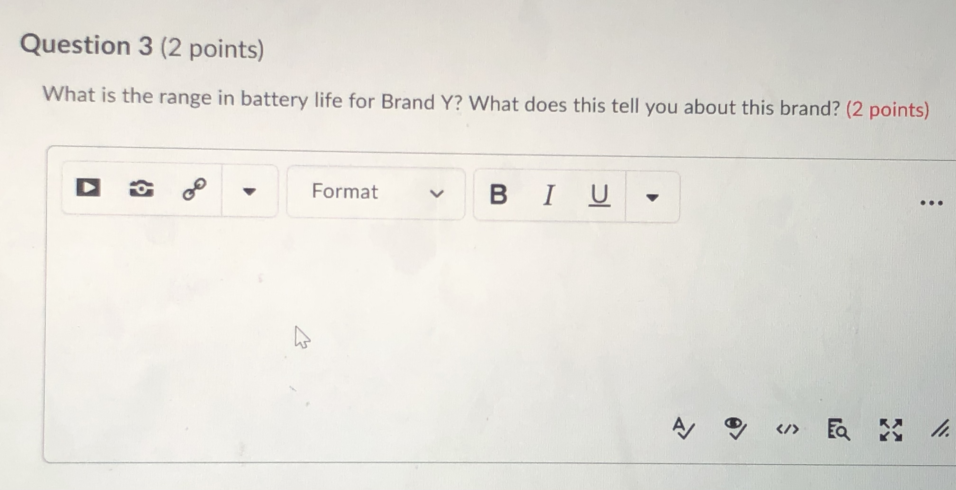 plots represent the battery life of two different brands of batteries that