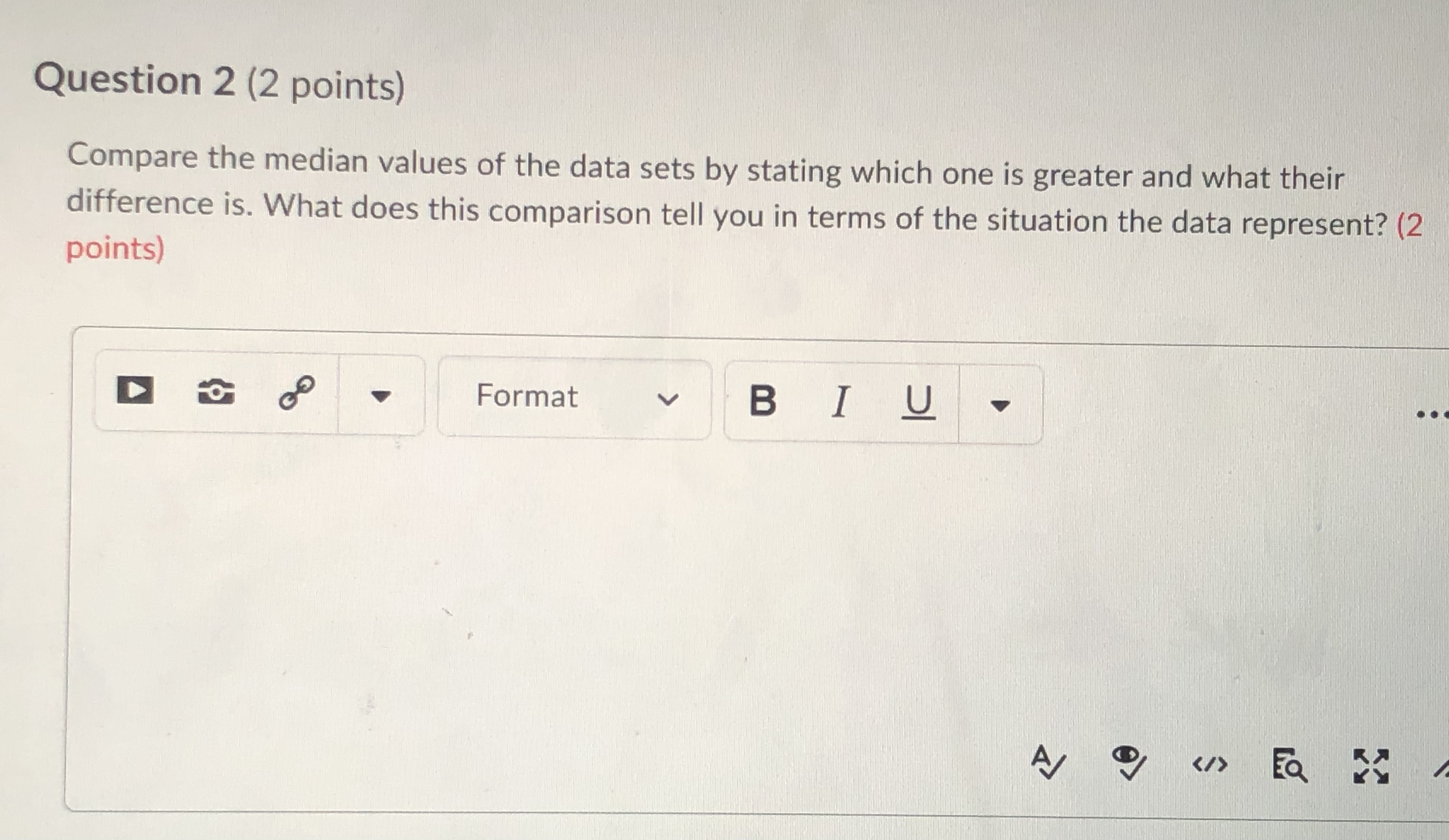 22 23 24 25 What is the median value of each data