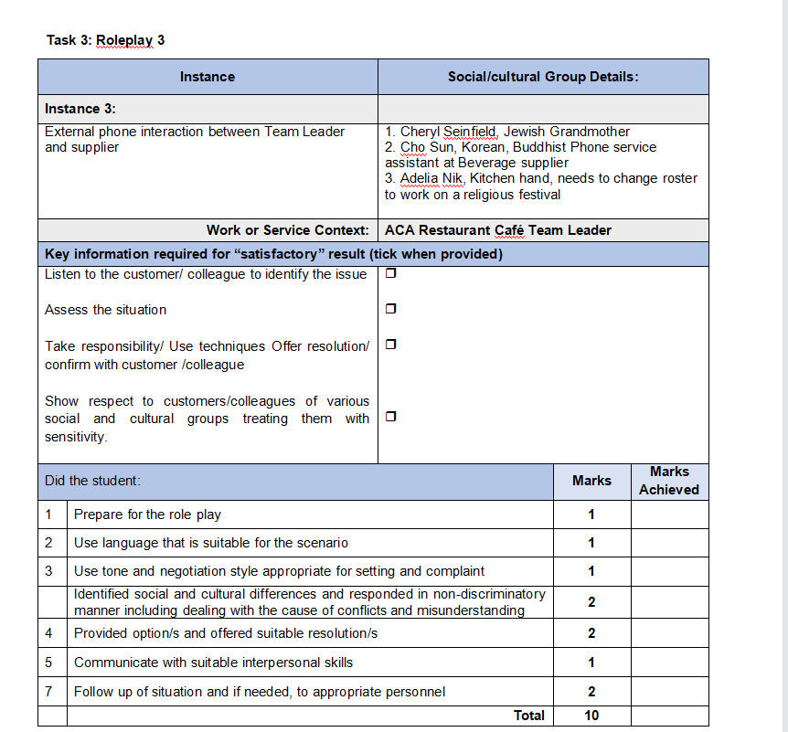 of this assessment is to assess your ability to complete tasks outlined