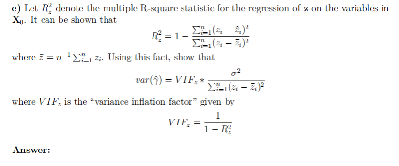 of the form r = Kai3 + Z? + e where X0