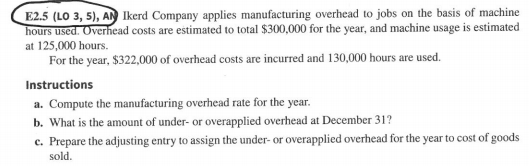 can you help me with this please? E2.5 (LO 3, 5), AN