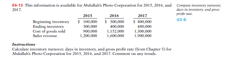 $ 300,000 $ 400,000 (LO 4) Ending inventory 300,000 400,000 480,000 Cost