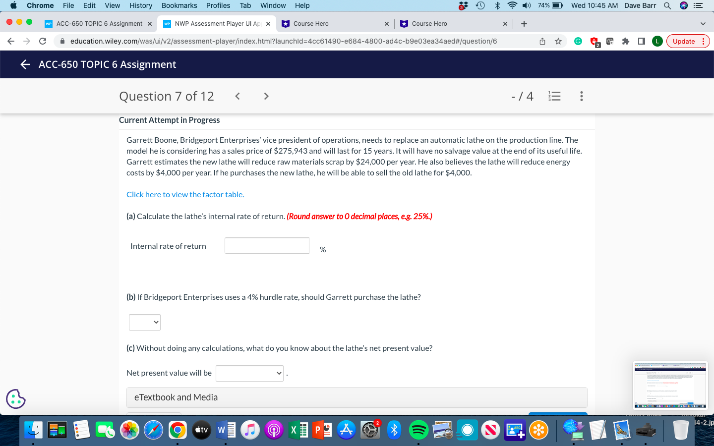 Chrome File Edit View History Bookmarks Profiles Tab Window Help 1