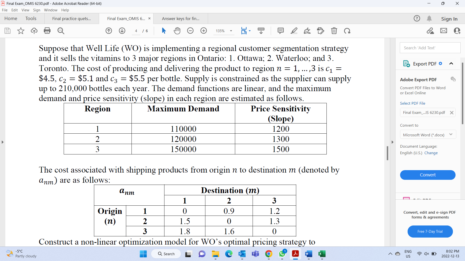 x Answer keys for fin... A Sign In 4 16 135% Suppose
