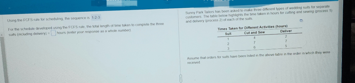 she must decide in what order to write the code. Assume that