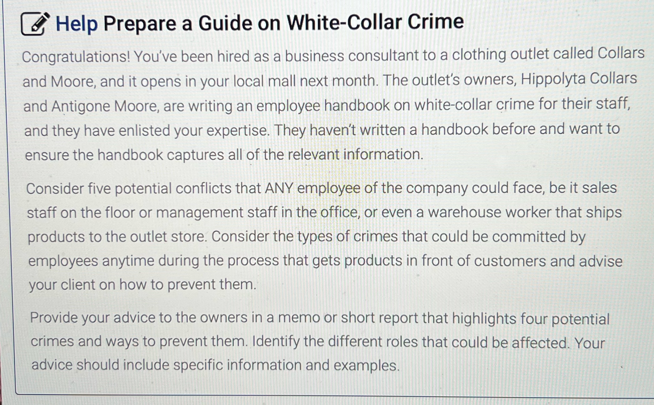 unit 4 activity 2 (Z: Help Prepare a Guide on White-Collar Crime