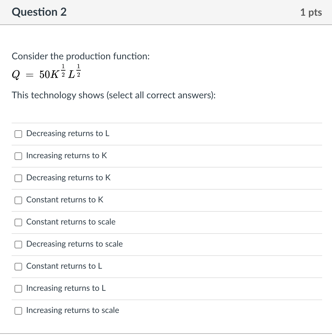 i. the size of K is constant and equal to 1, ii.