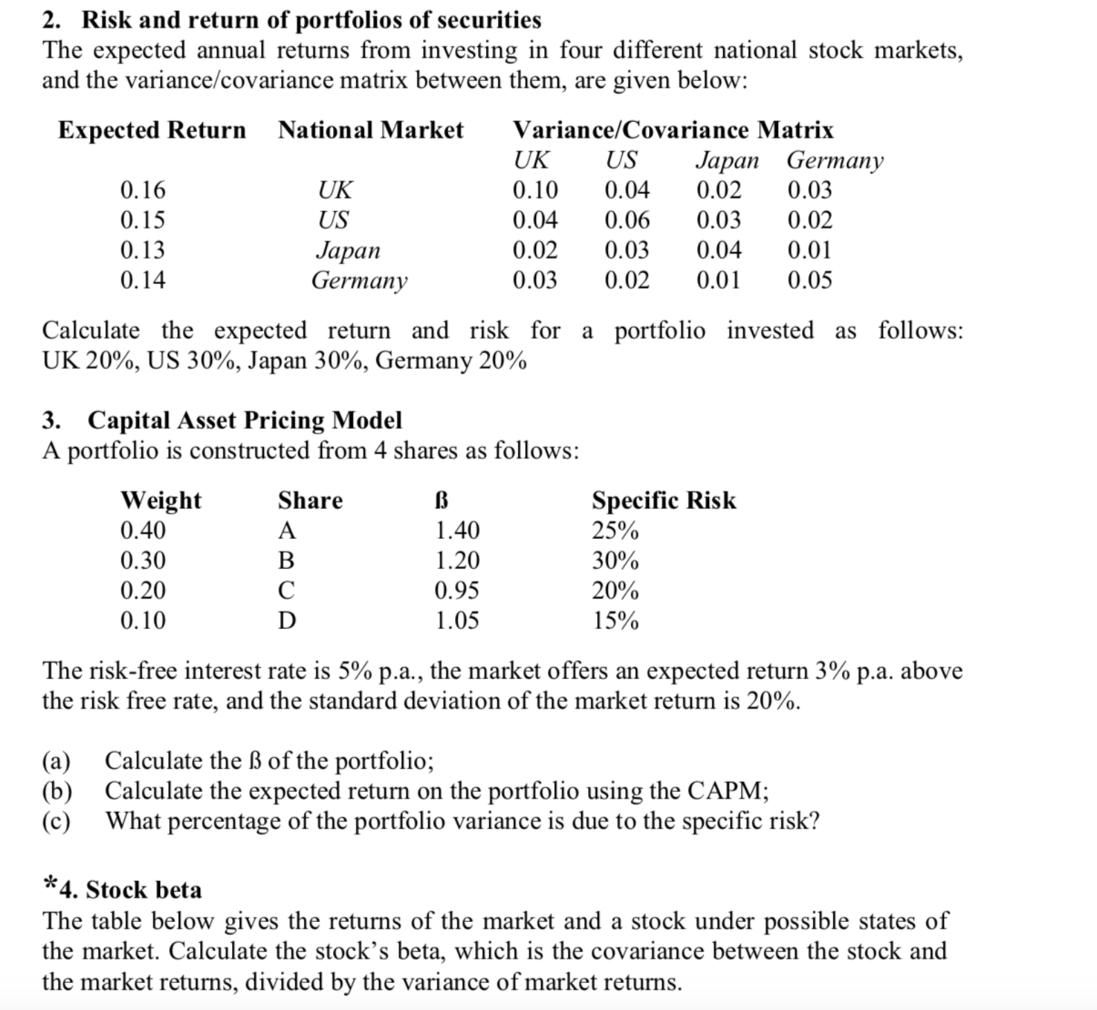 subparts. May you explain all the formulas needed and the theories behind