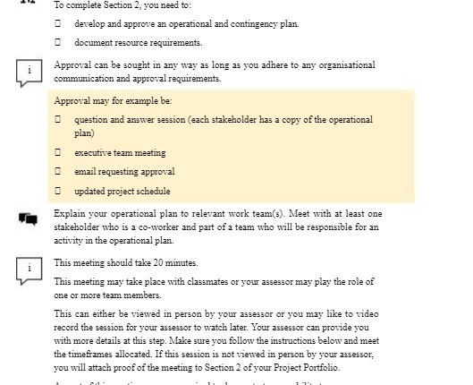 an operational and contingency plan. _ document resource requirements. i Approval can