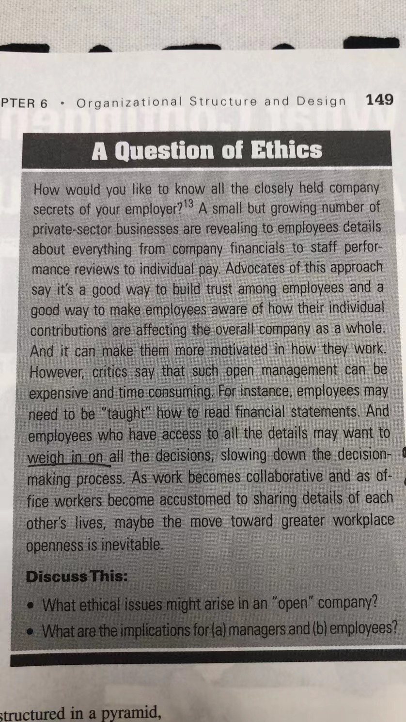 Ethics How would you like to know all the closely held company