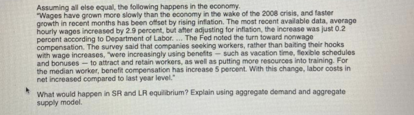 Need the answer for this please. It's a question in macroeconomics that