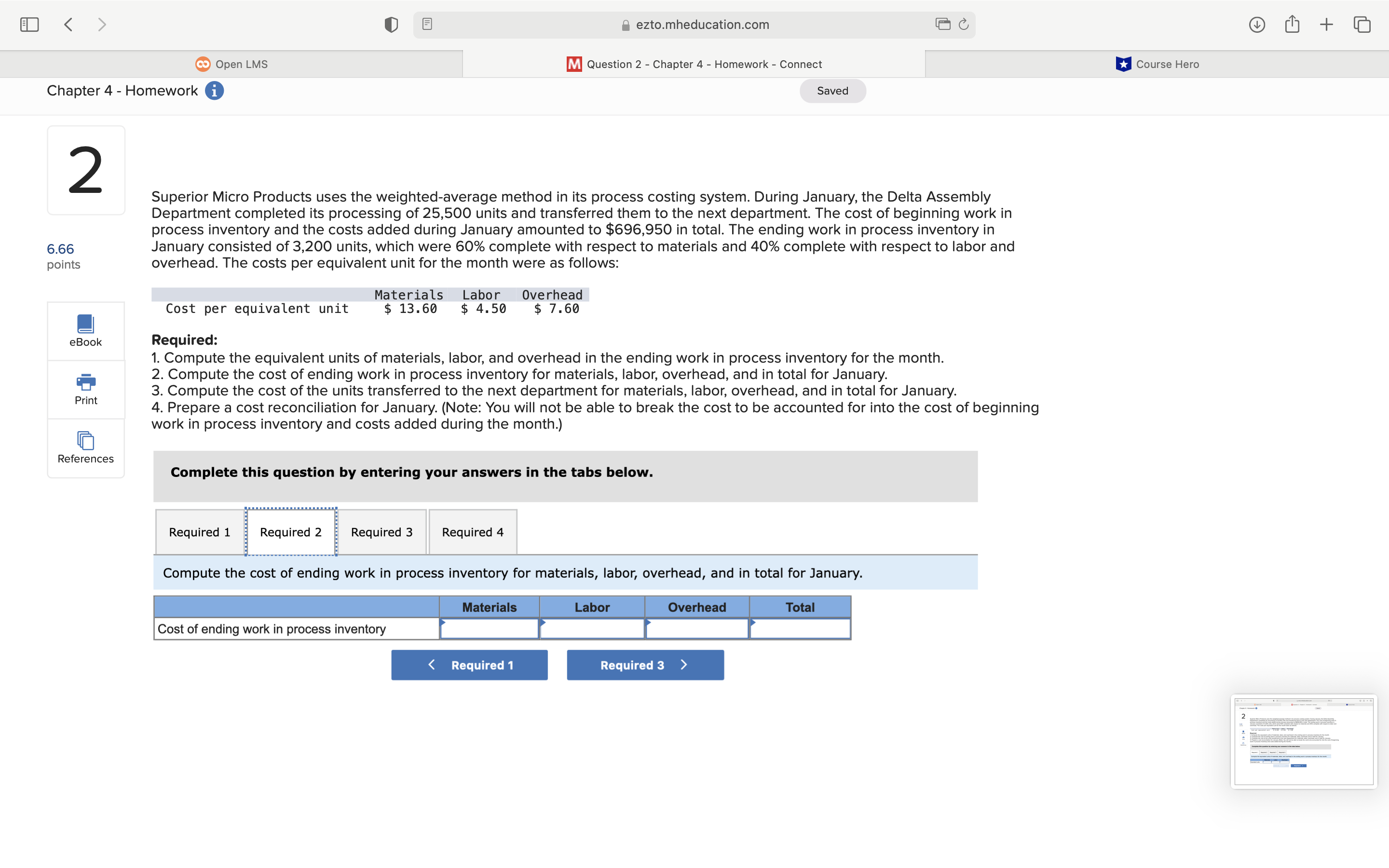 cost of beginning work in process inventory and the costs added during