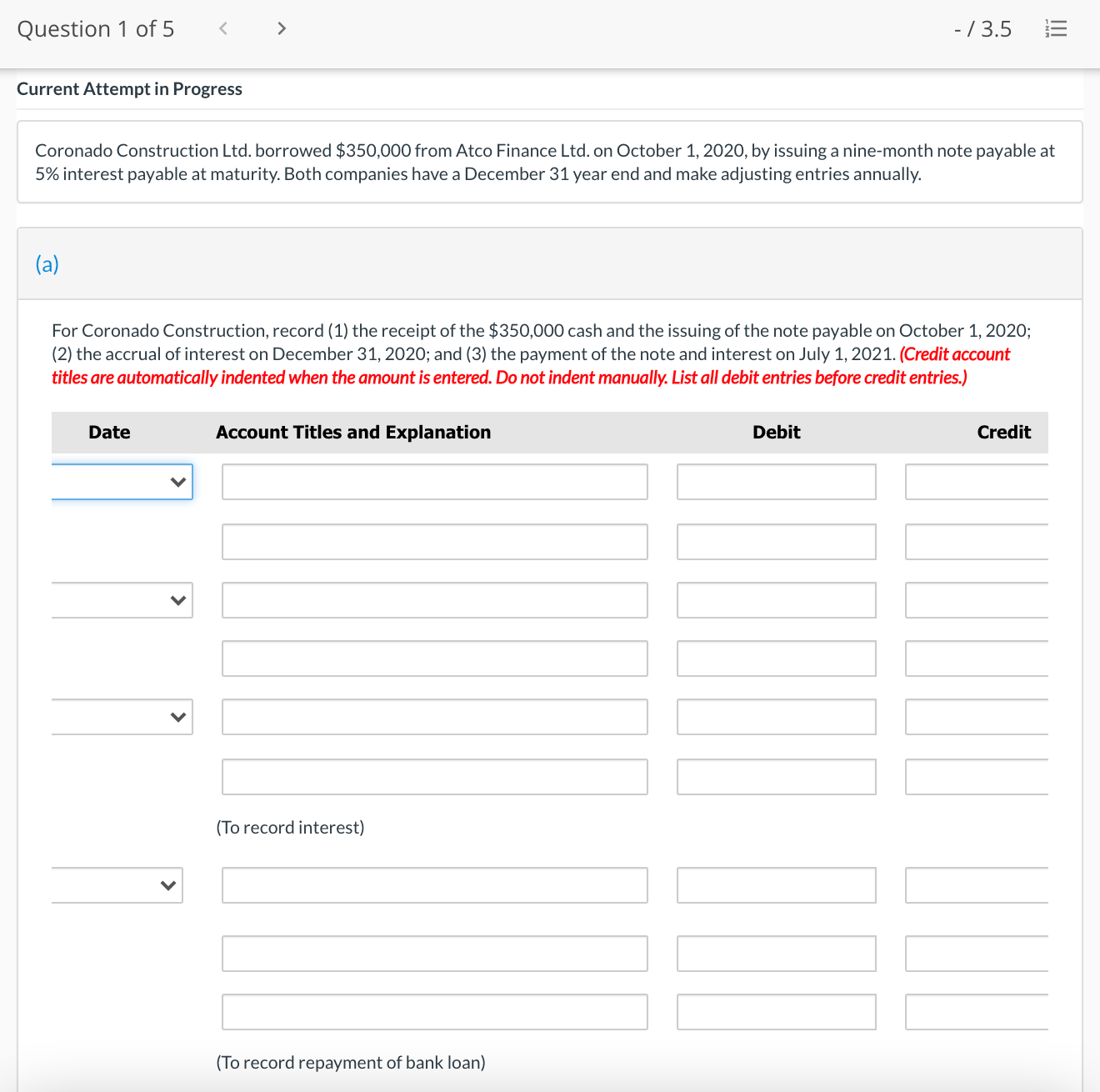 the accrual of interest on December 31,2020; and (3) the payment of