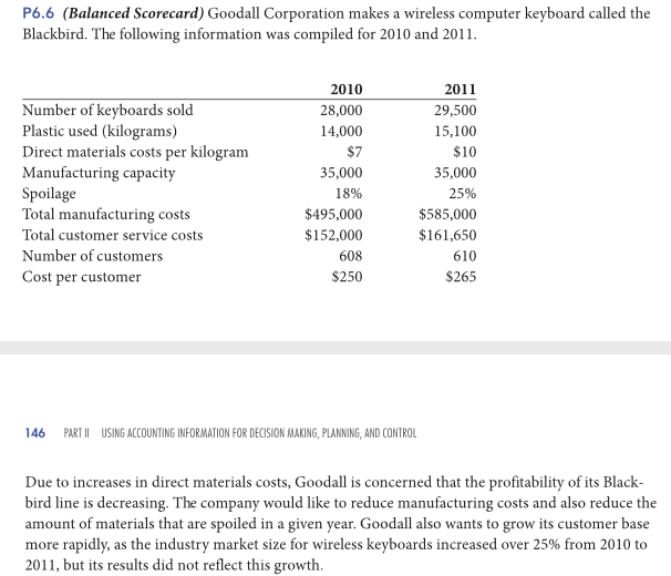 Identify three measures that you could use to help the company achieve