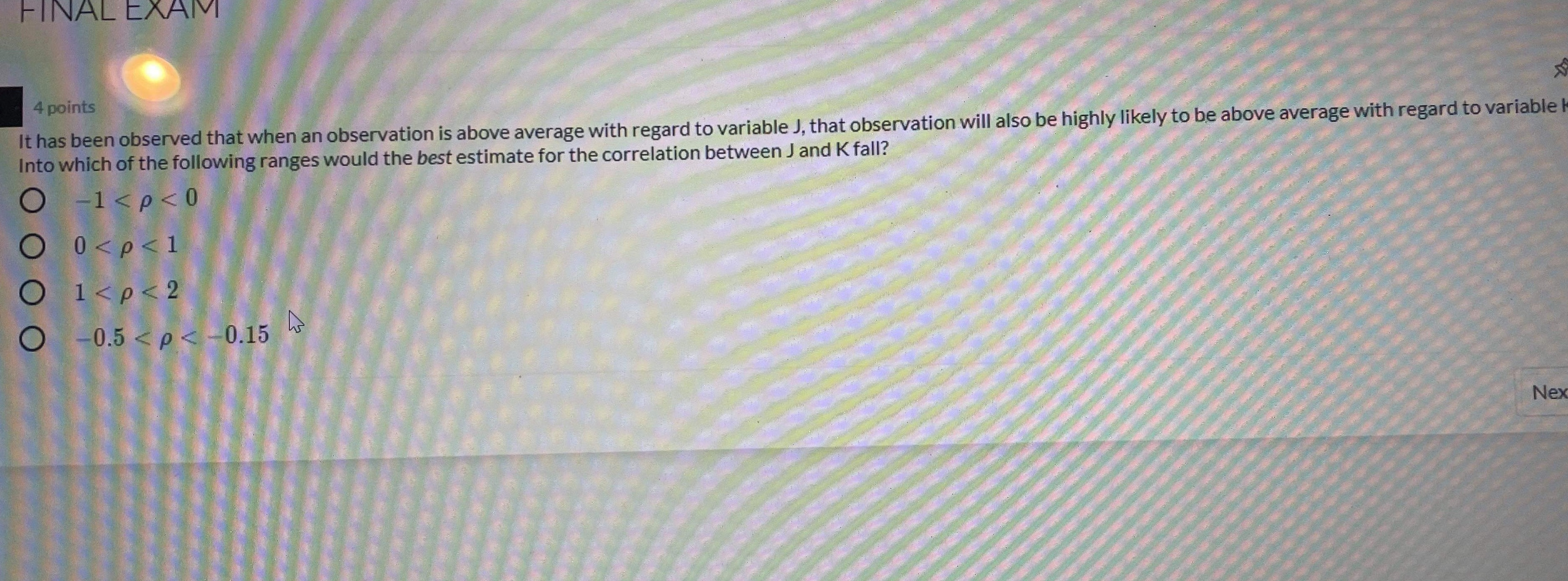 observation is above average with regard to variable J, that observation will
