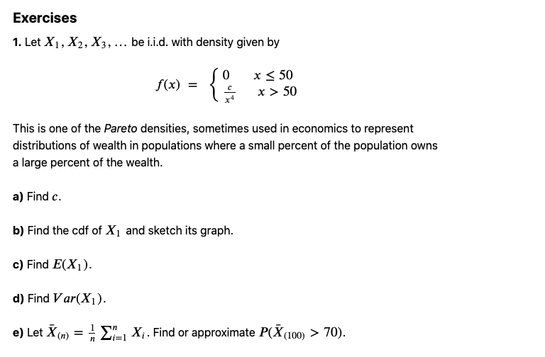 I would like help in understanding how to solve this question. Exercises