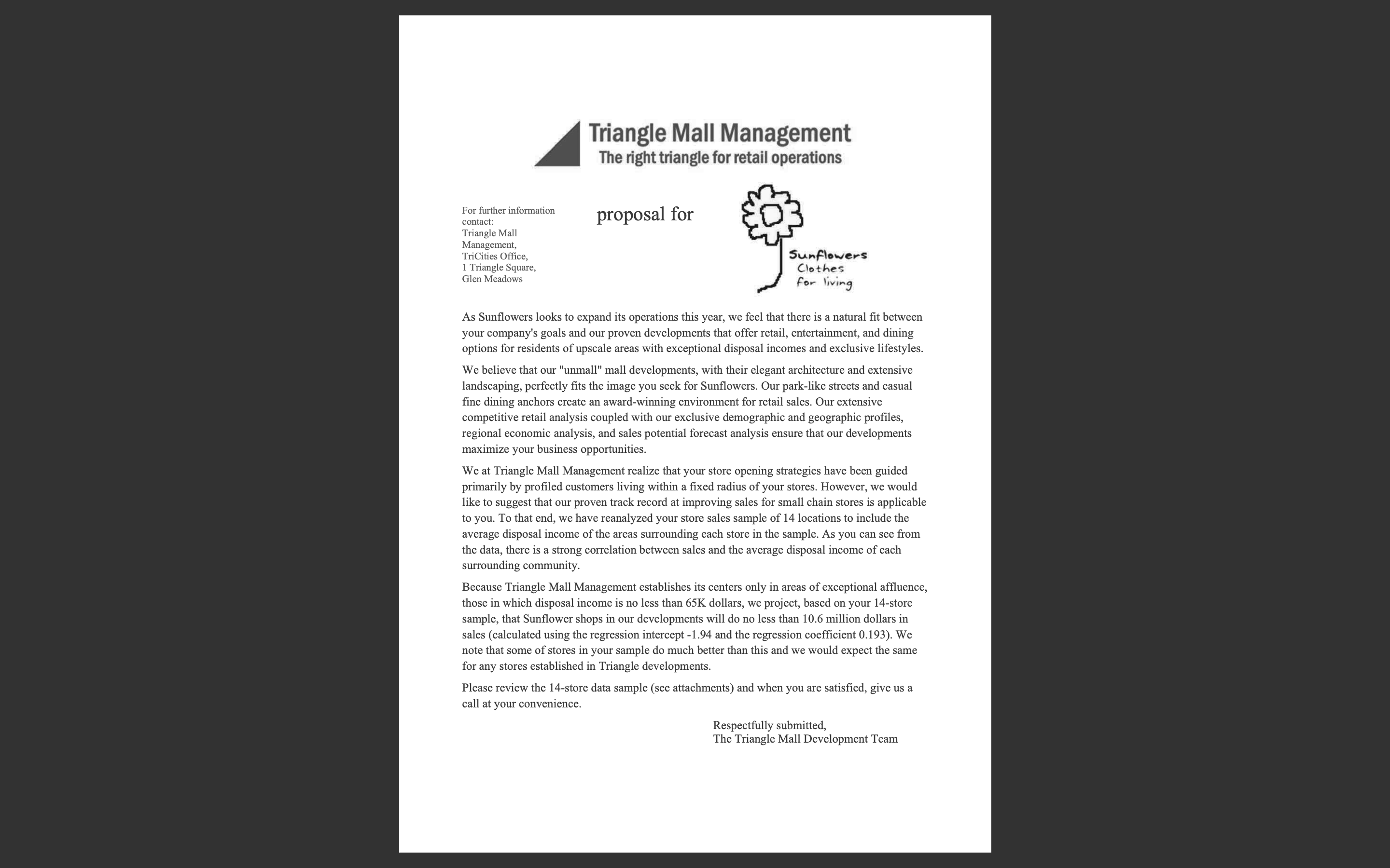 Mall Management, TriCities Office, Sunflowers 1 Triangle Square, Clothes Glen Meadows for