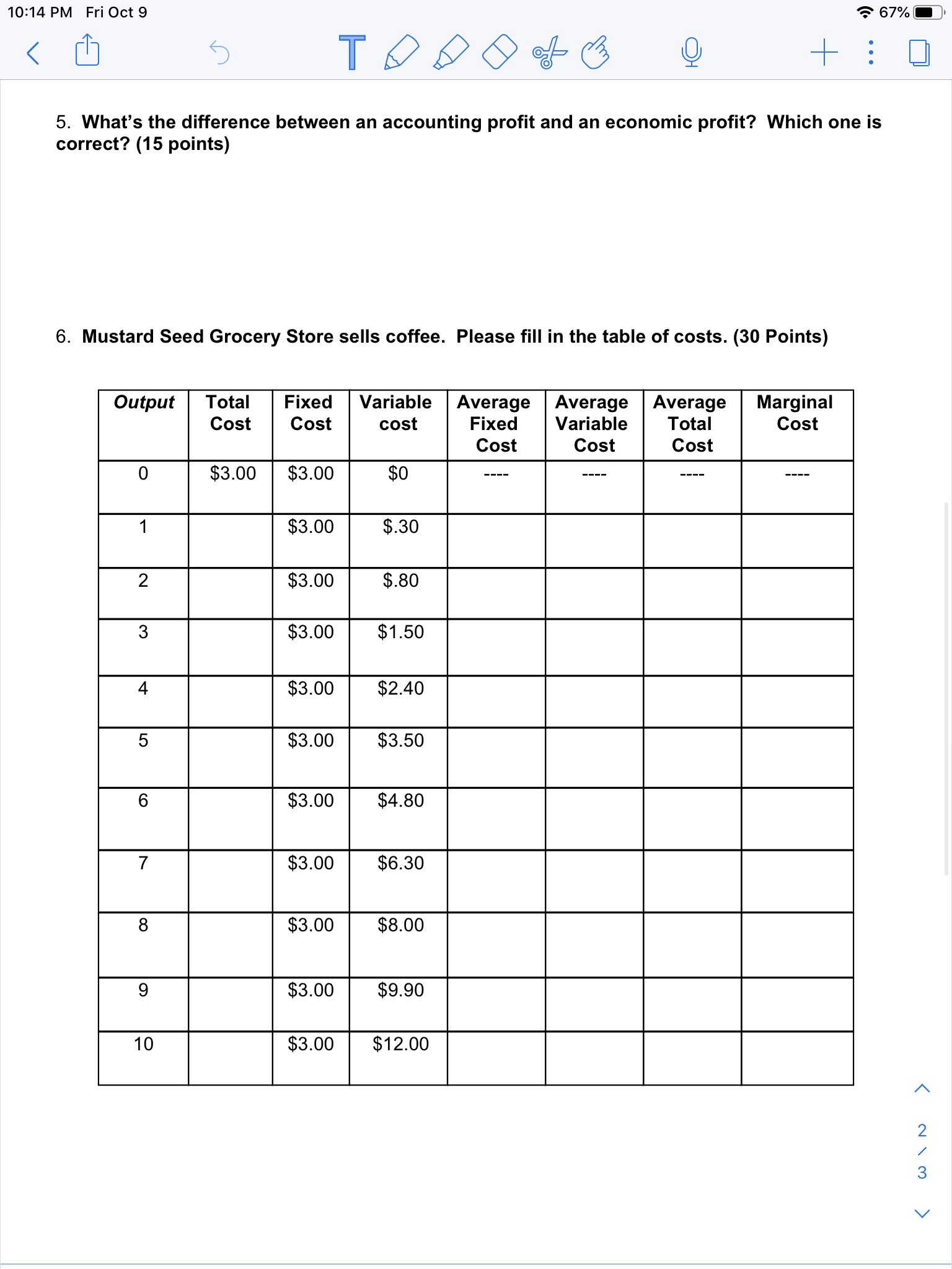 PM Fri Oct 9 67% 5 O +: 0 5. What's the