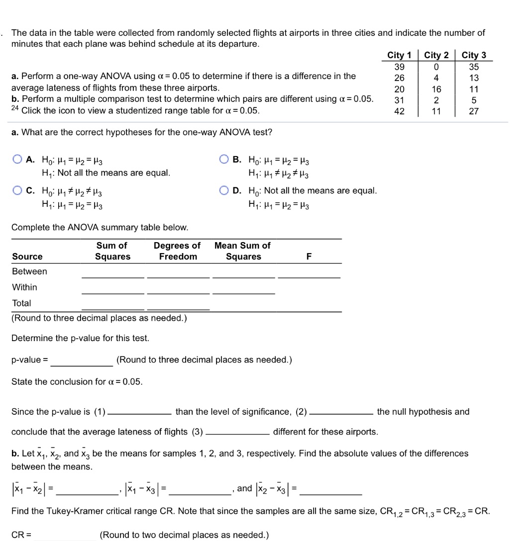 Please show work, thank you The data in the table were collected