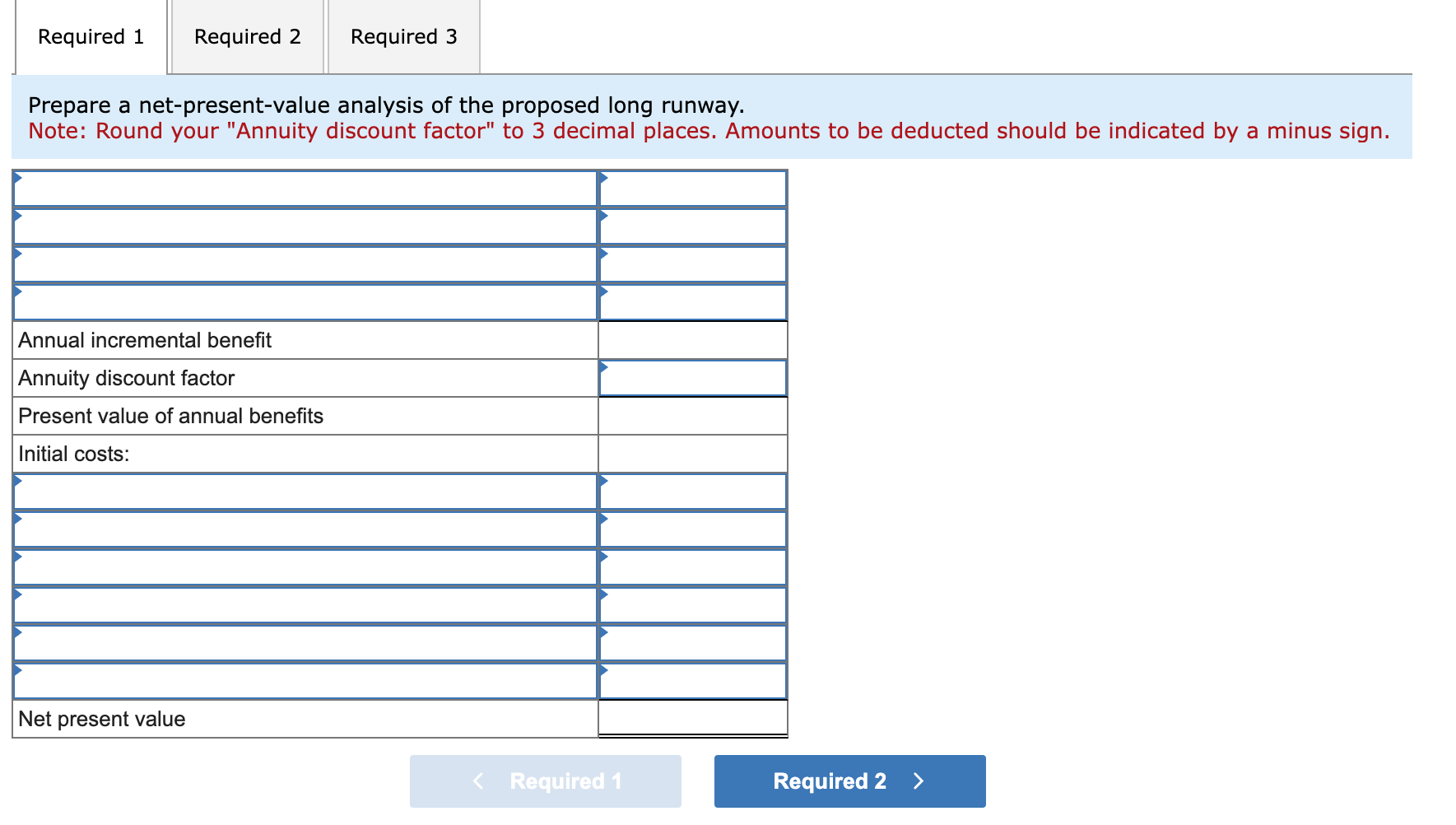 perimeter fence 31,545 Cost of runway lights 42,350 Annual cost of maintaining