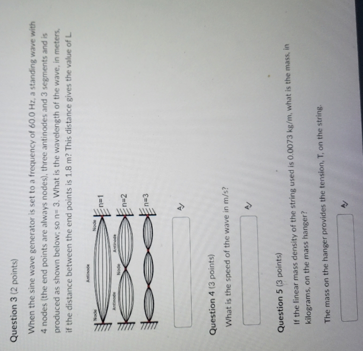 helpppppppppp Question 3 (2 points) When the sine wave generator is set