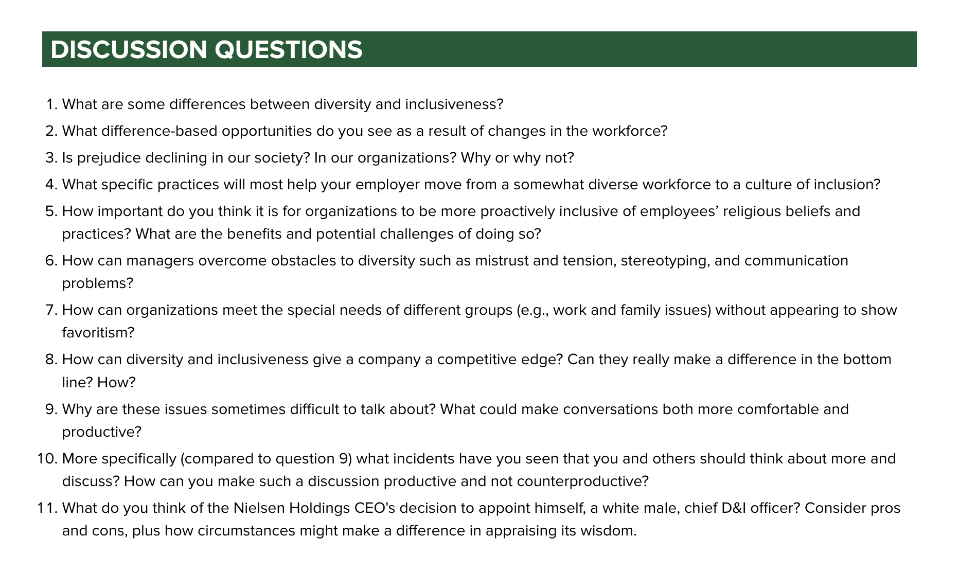 DISCUSSION QUESTIONS U'I-bbdM '10. '11, . What are some differences between
