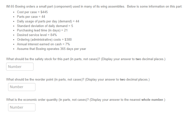 its wing assemblies. Below is some information on this part: . Cost
