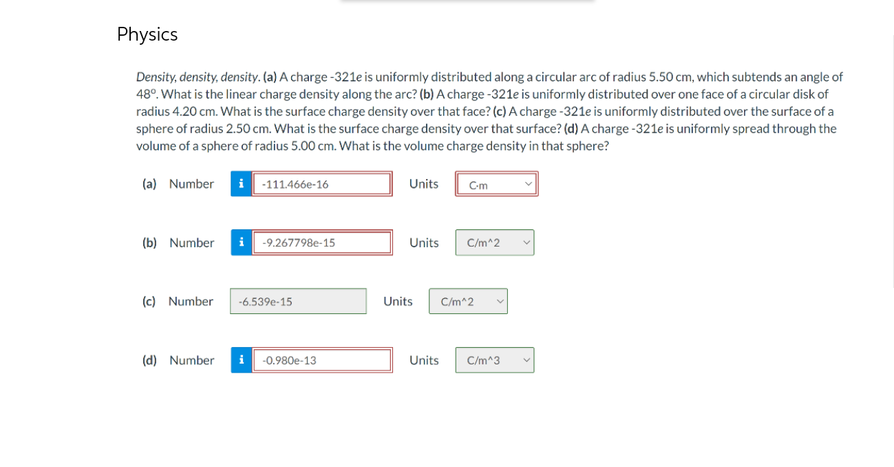 Hand written solution required Physics Density, density, density. {a} A charge 73212