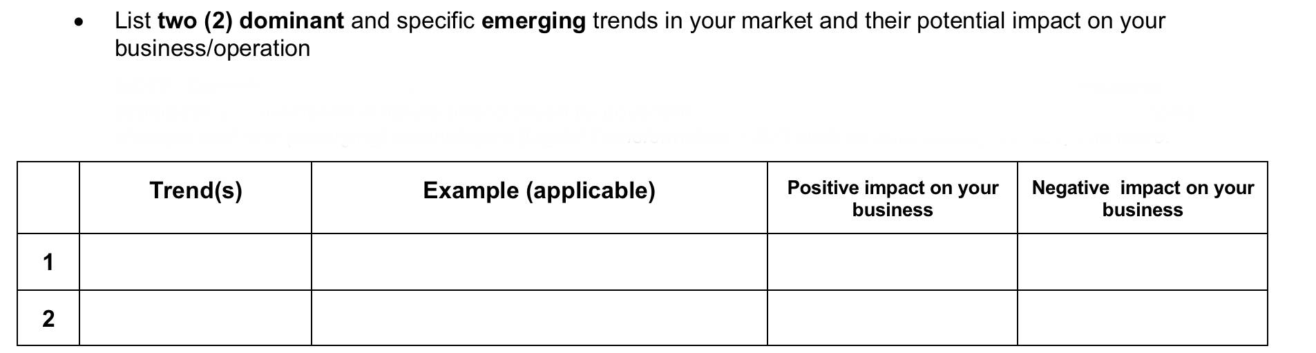 legal, ethical and sustainability constraint (issues) hindering and/or improving your ability to