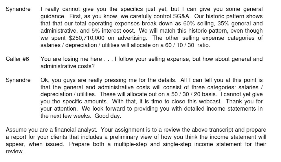 I can give you some general guidance. First, as you know, we