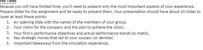 present only the most important aspects of your experience. Prepare slides for