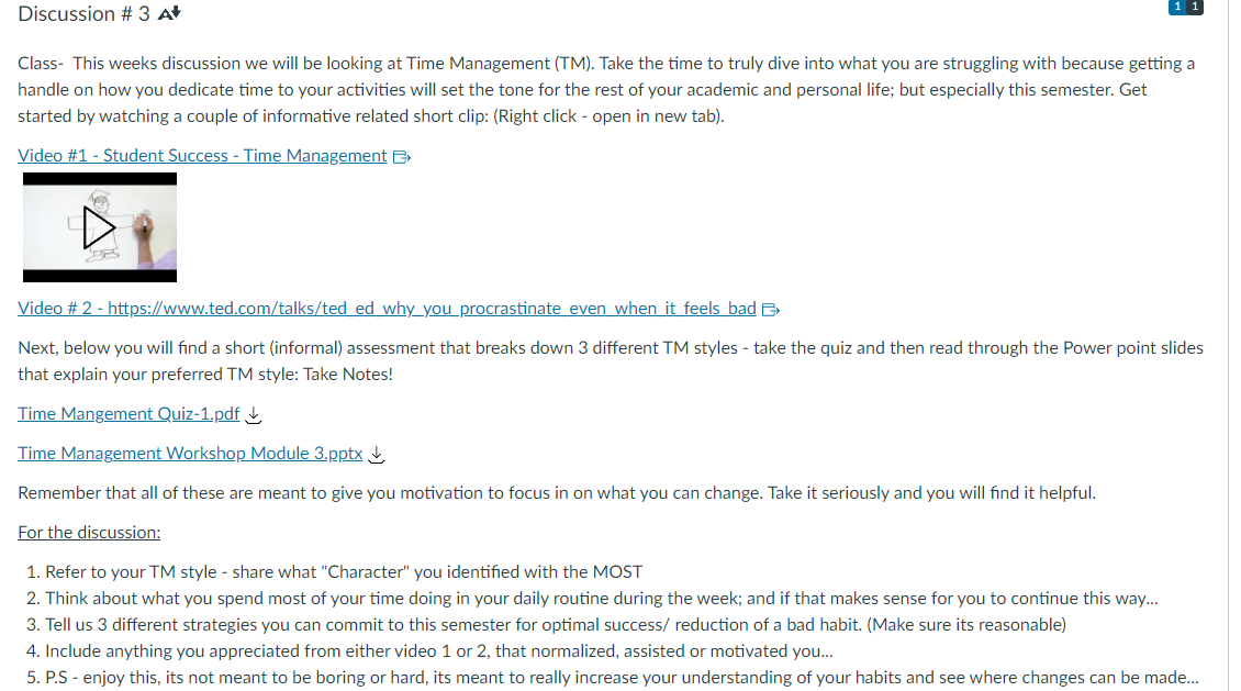 looking at Time Management [TM]. Take the b'me to truly dive into