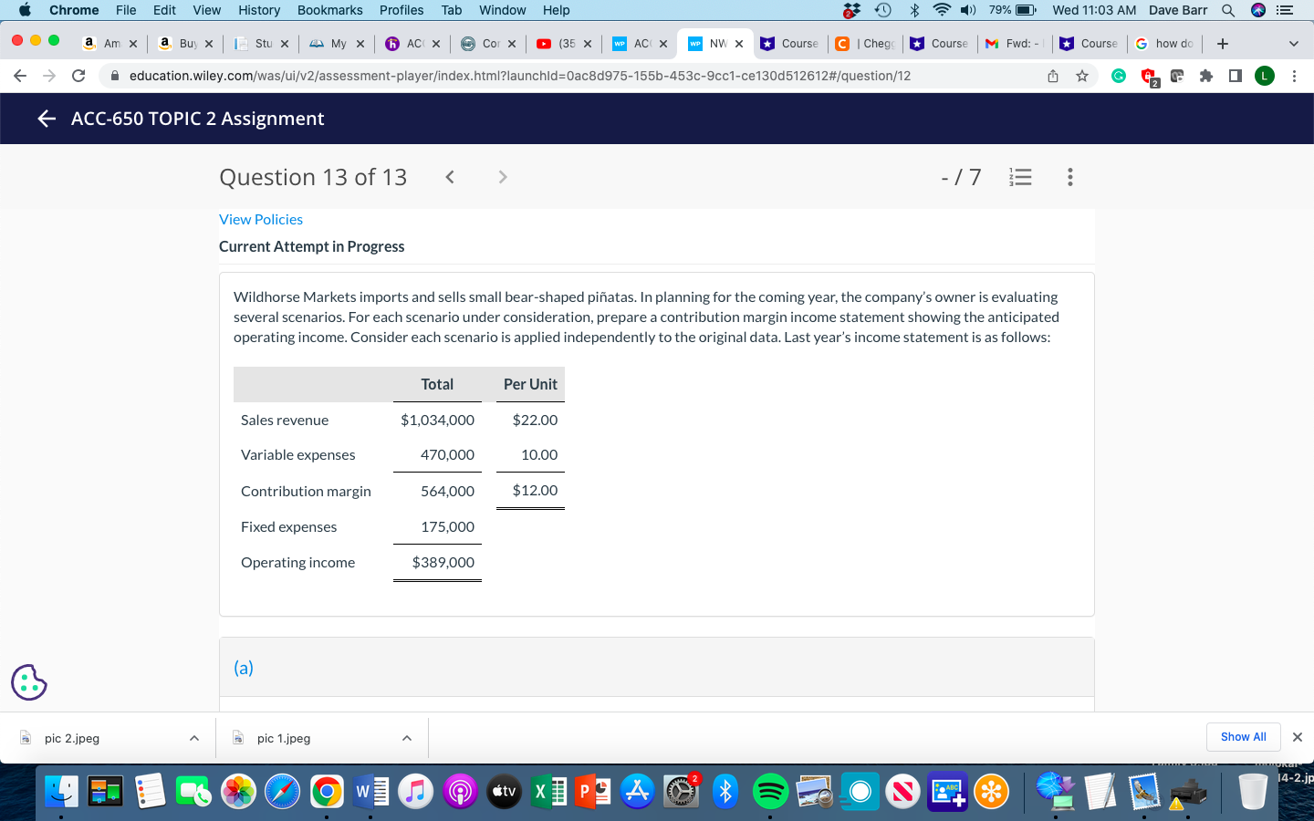 Chrome File Edit View History Bookmarks Profiles Tab Window Help 8