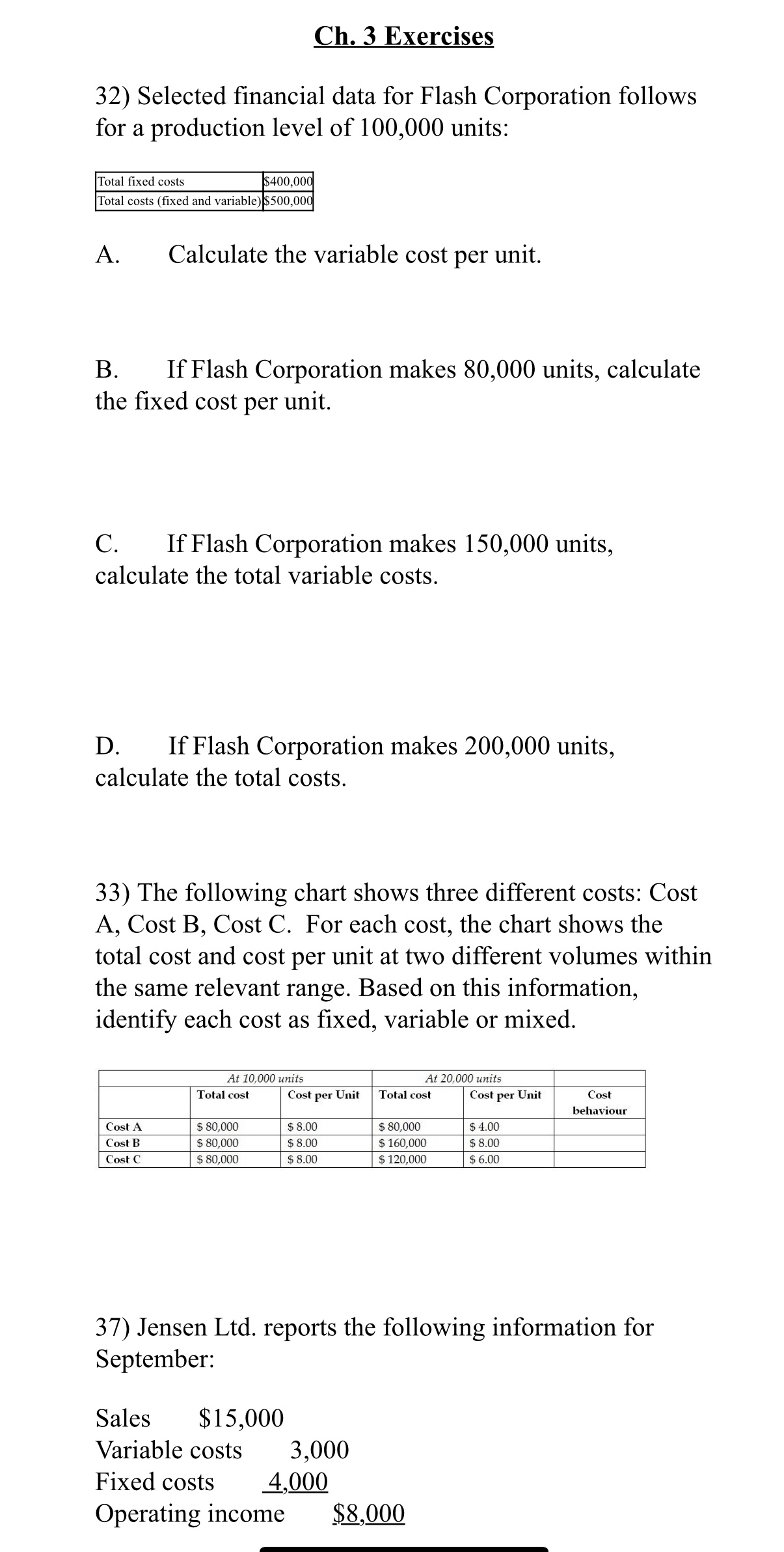 B. If Flash Corporation makes 80,000 units, calculate the fixed cost per