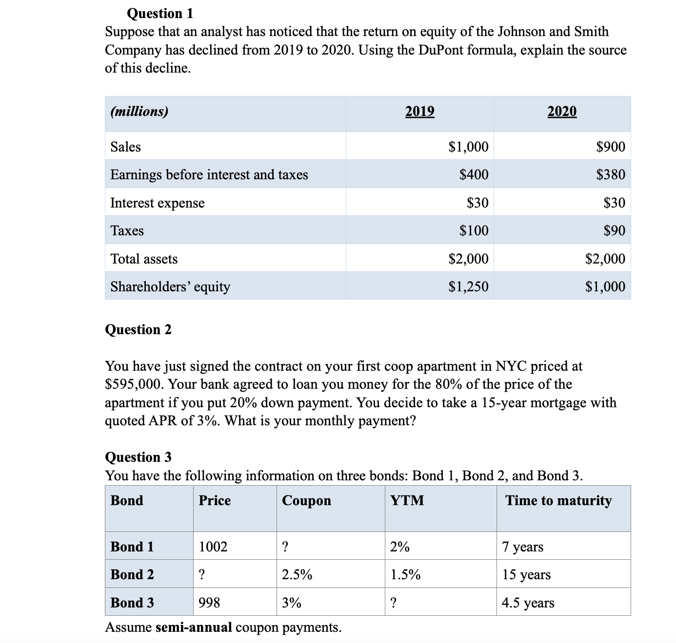 (millions) mg m Sales $1,000 $900 Earnings before interest and taxes $400