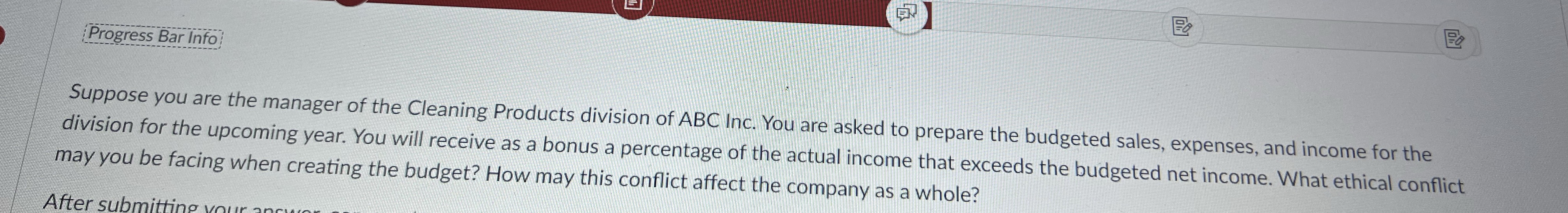 Please use citations and references EX Progress Bar Info Suppose you are