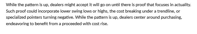 While the pattern is up, dealers might accept it will go