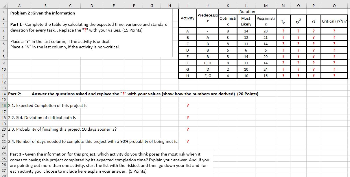 4 I deviation for every task. . Replace the "?" with your