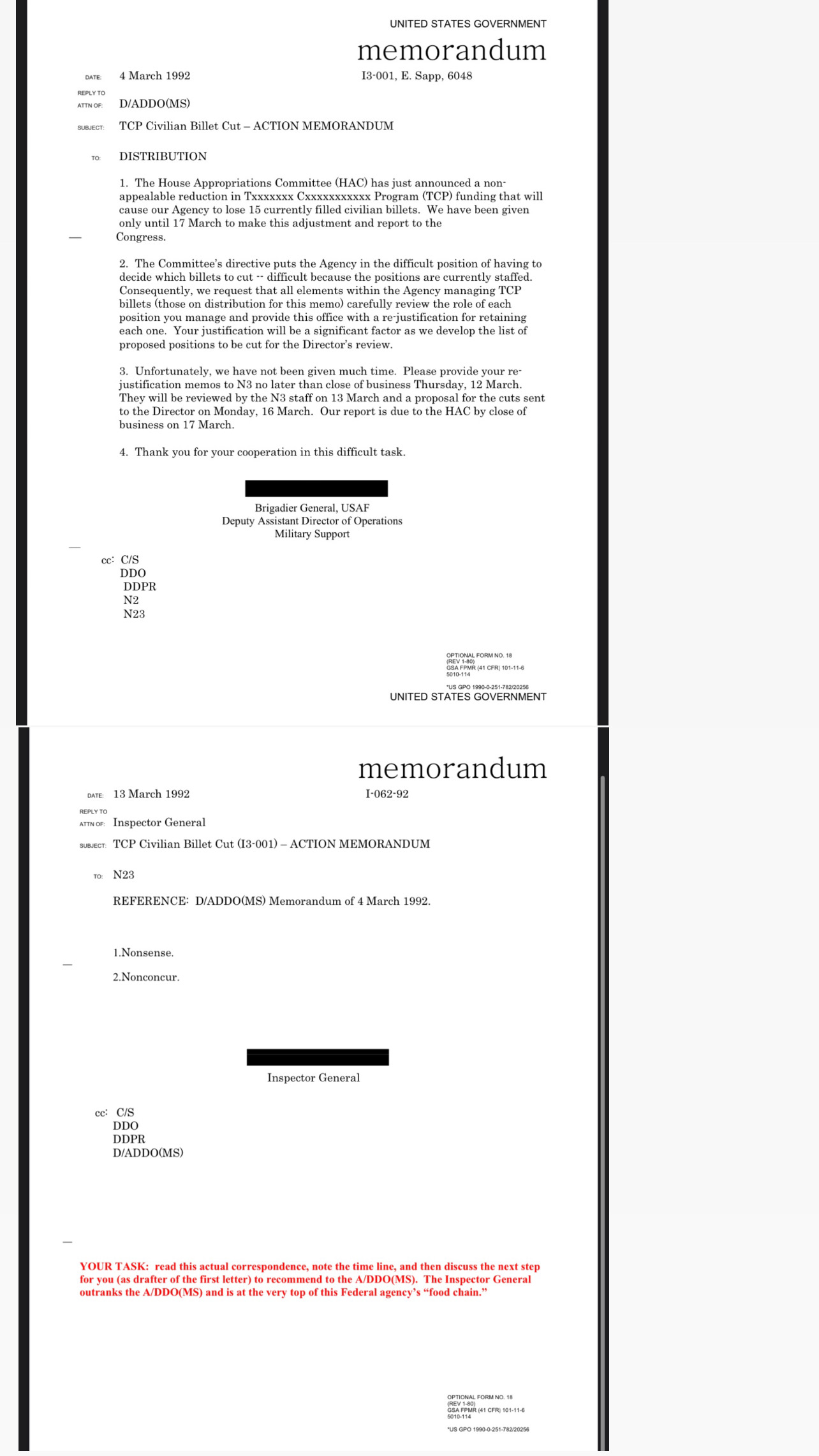 I have an assignment which is called Nonsense memo please review this