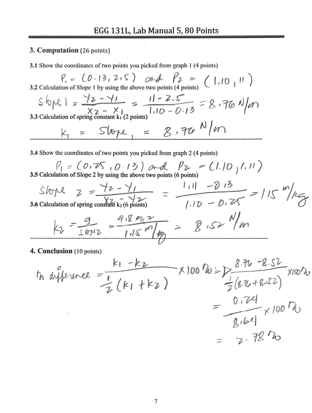 constant by using the graphical method in two different theories. (2) Find